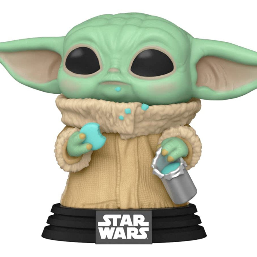 POP Funko Star Wars: The Mandalorian - The Child, Grogu with Cookie, Multicolor (54531)
