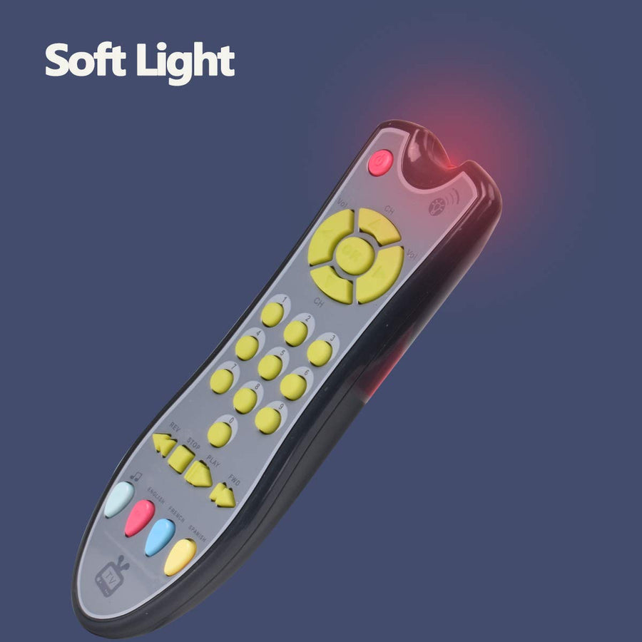 TuiVeSafu Kids Musical TV Remote Control Toy with Light and Sound, Early Education Learning Remote Toy for 6 Months+ Toddlers Boys or Girls