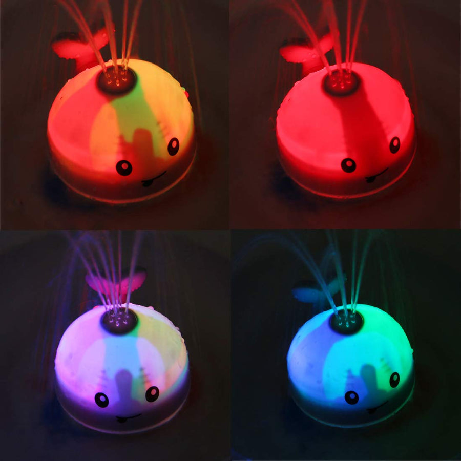 Love Sunshine Baby Bath Toys, Baby Toys Whale, Light Up Bath Toys, Sprinkler Bathtub Toys for Toddlers Infant Kids Boys Girls, Spray Water Bath Toy, Pool Bathroom Baby Toy