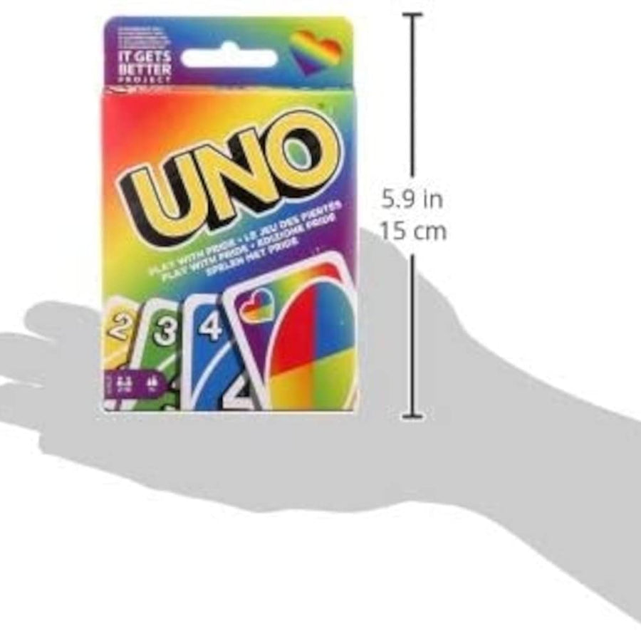 UNO Play with Pride Card Game with 112 Cards and Instructions, Great Gift for Ages 7 Years Old & Up