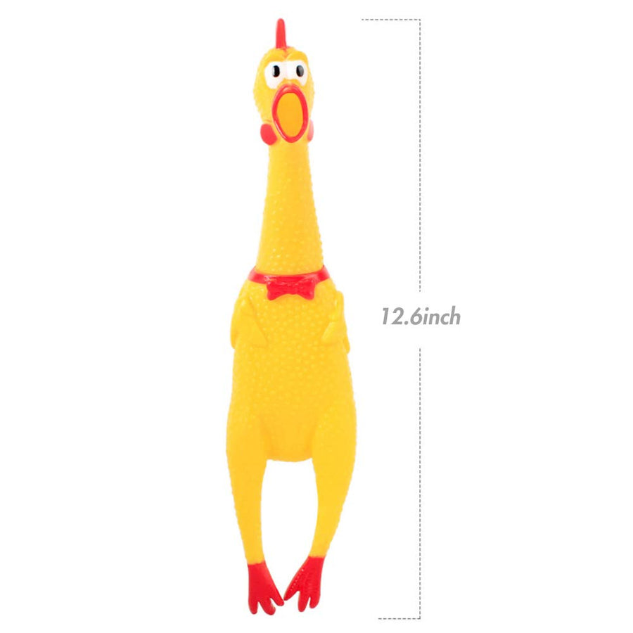 POPLAY Rubber Chicken /Squeeze Chicken, Prank Novelty Toy