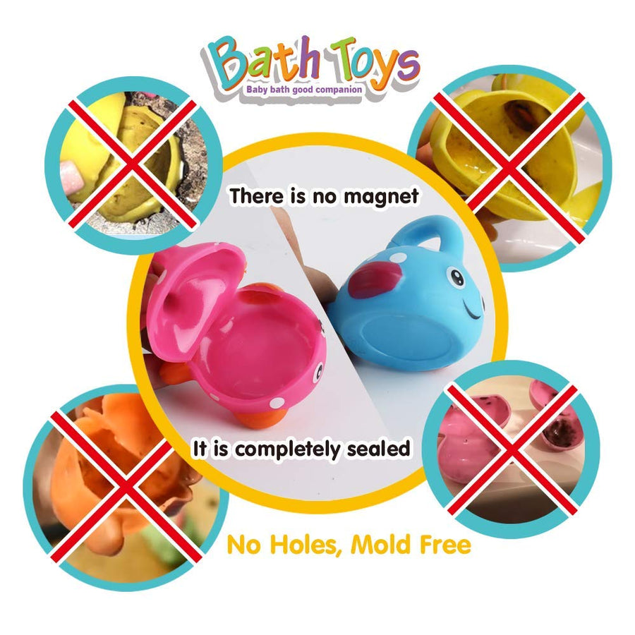 Dwi Dowellin Bath Toys Mold Free Fishing Games Swimming Whales BPA Free Water Table Pool Bath Time Bathtub Tub Toy for Toddlers Baby Kids Infant Girls Boys Age 1 2 3 4 5 6 Years Old Bathroom Fish Set