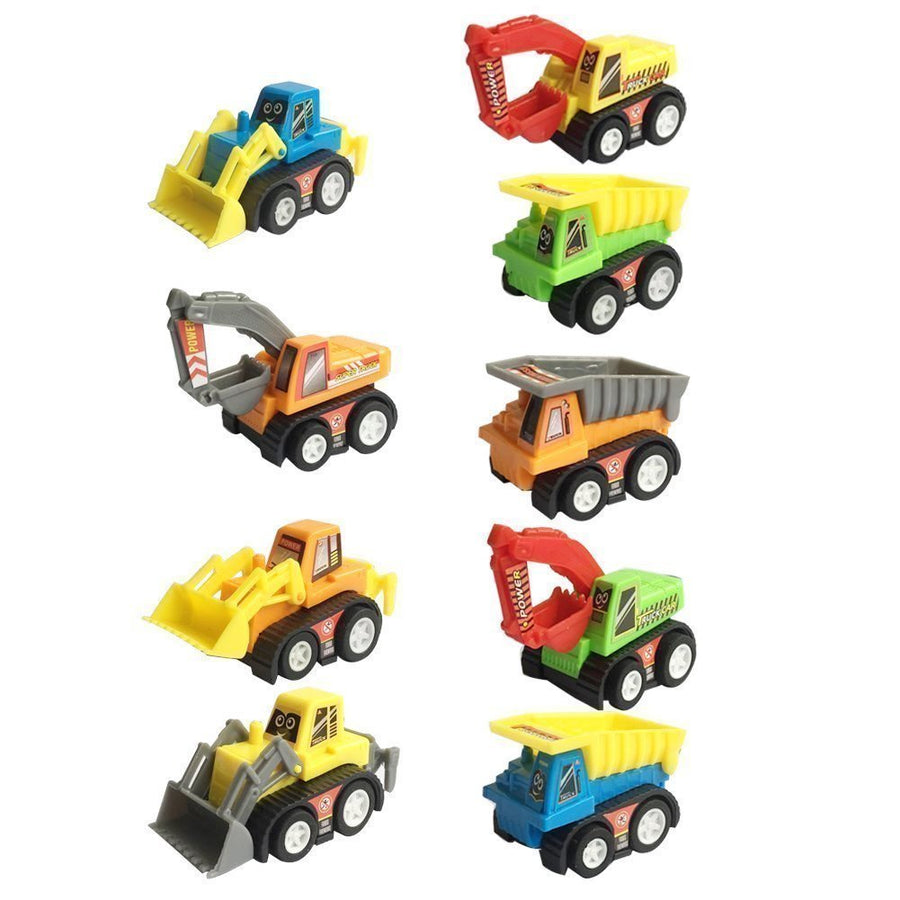 Kids Construction Car Toys for 2 3 4 Year Old Boys Toddler Mini Pull Back Vehicles Excavator Truck Tractor for Christmas Birthday Gift Party Supplies Favors Stocking Stuffers (Color Random)