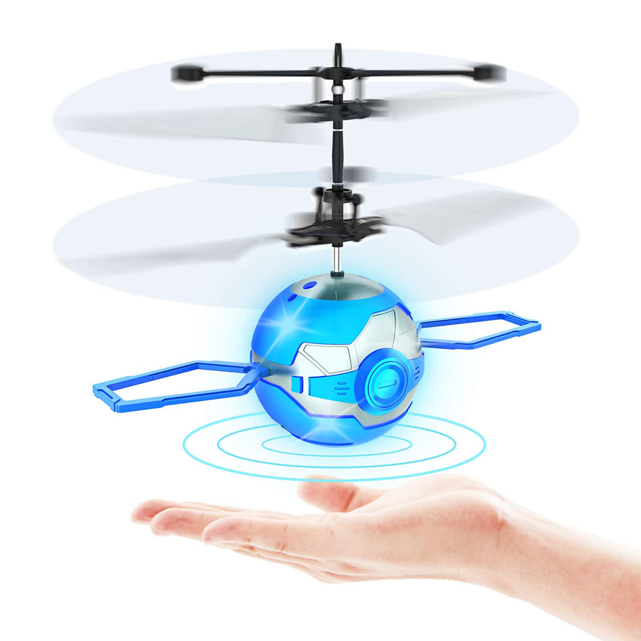 CUKU Flying Toy Ball,Infrared Induction UFO RC Flying Toy,Built-in LED Flying Drone Indoor and Outdoor Games,UFO Flying Ball Toys for 6 7 8 9 10 Year Old Boys and Girls