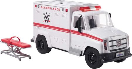 WWE Wrekkin' Slambulance Vehicle with Rolling Wheels & 8+ Wrekkin' Parts; Ages 6 Years Old & Up