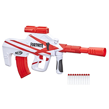NERF Fortnite B-AR Motorized Dart Blaster -- Fortnite Converge Wrap, Motorized 10-Dart Blasting, 10-Dart Clip, 10 Official Elite Darts