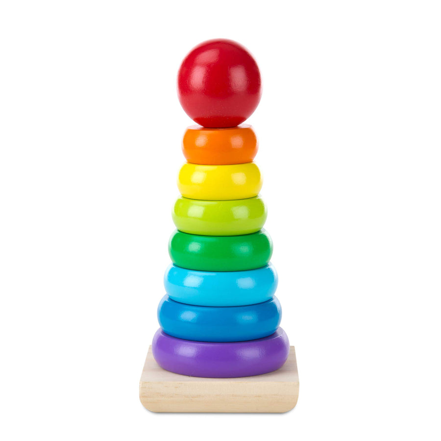 Melissa & Doug Rainbow Stacker Wooden Ring Educational Toy