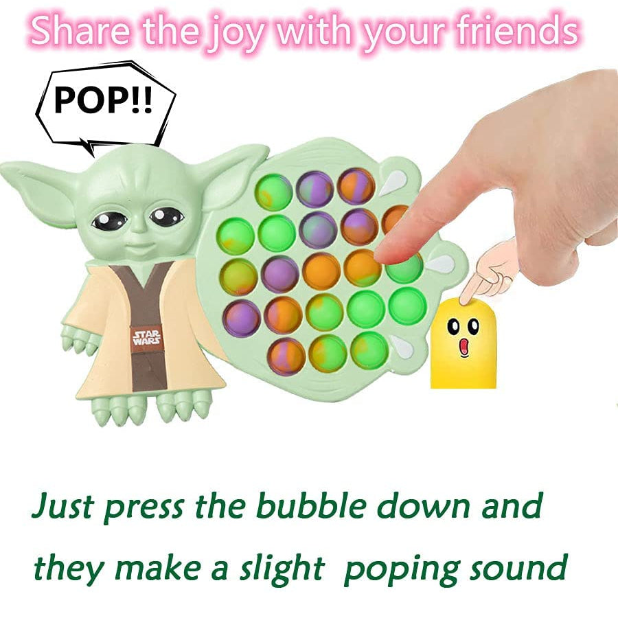 Baby Yoda Fidget Toy Cute Yoda Fidget Toy Pop Bubble Reduce Stress and Anxiety Specially for Kids and Adults (YODA-1PCS)