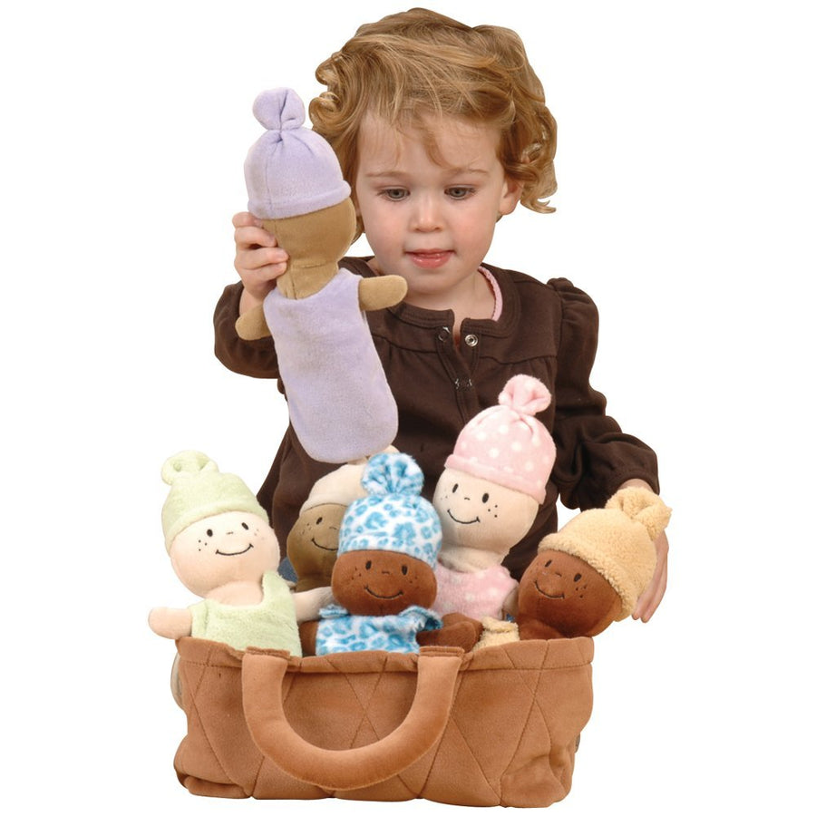 Basket of Babies Creative Minds Plush Dolls, Soft Baby Dolls Set, 6 Piece Set for All Ages