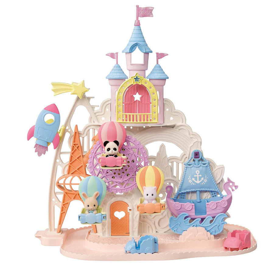 Calico Critters Baby Amusement Park, Dollhouse Playset with 3 Figures Included