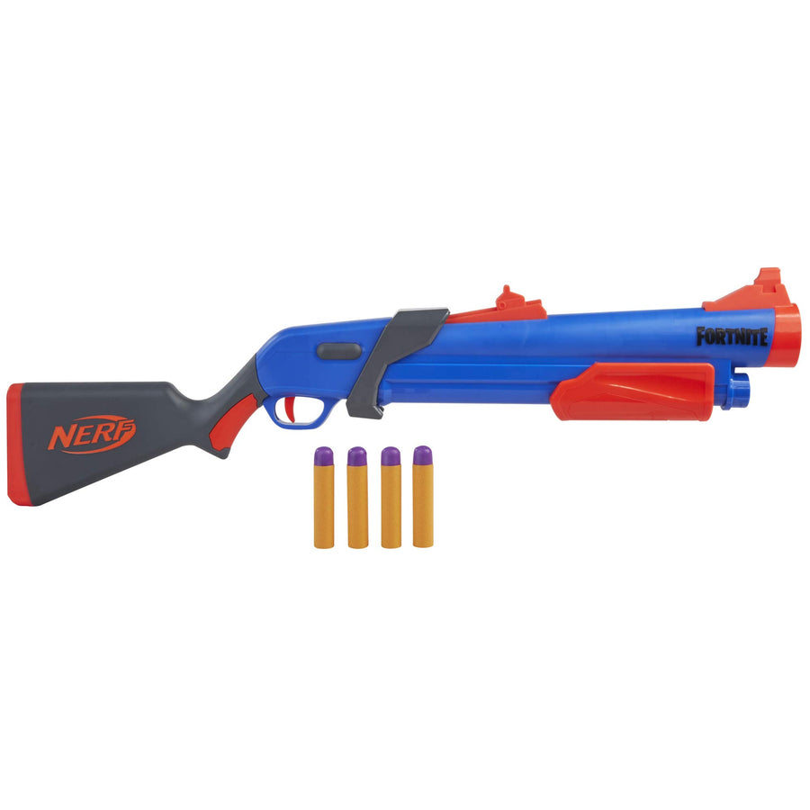 NERF Fortnite Pump SG Blaster -- Pump Action Mega Dart Blasting -- Breech Load -- 4 Official Mega Darts -- for Youth, Teens, Adults