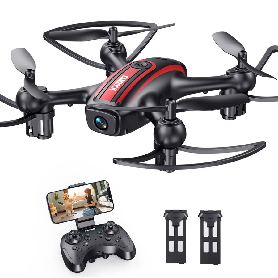 SANROCK H863 FPV Drones with 1080P HD Camera for Adults Kids Beginners, Throw to Go, Circle Fly, Waypoint Fly, Gesture Control, Voice Control, Gravity Sensor, 3D Flips, One Key Take Off/ Landing, Headless Mode, Altitude Hold, 2 Batteries, Gifts for Boys G