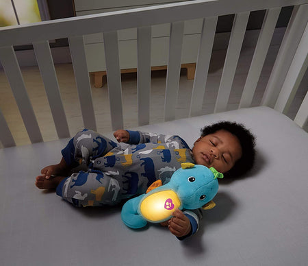 Fisher-Price Soothe & Glow Seahorse, Blue, Plush Musical Toy for Baby from Birth and Up