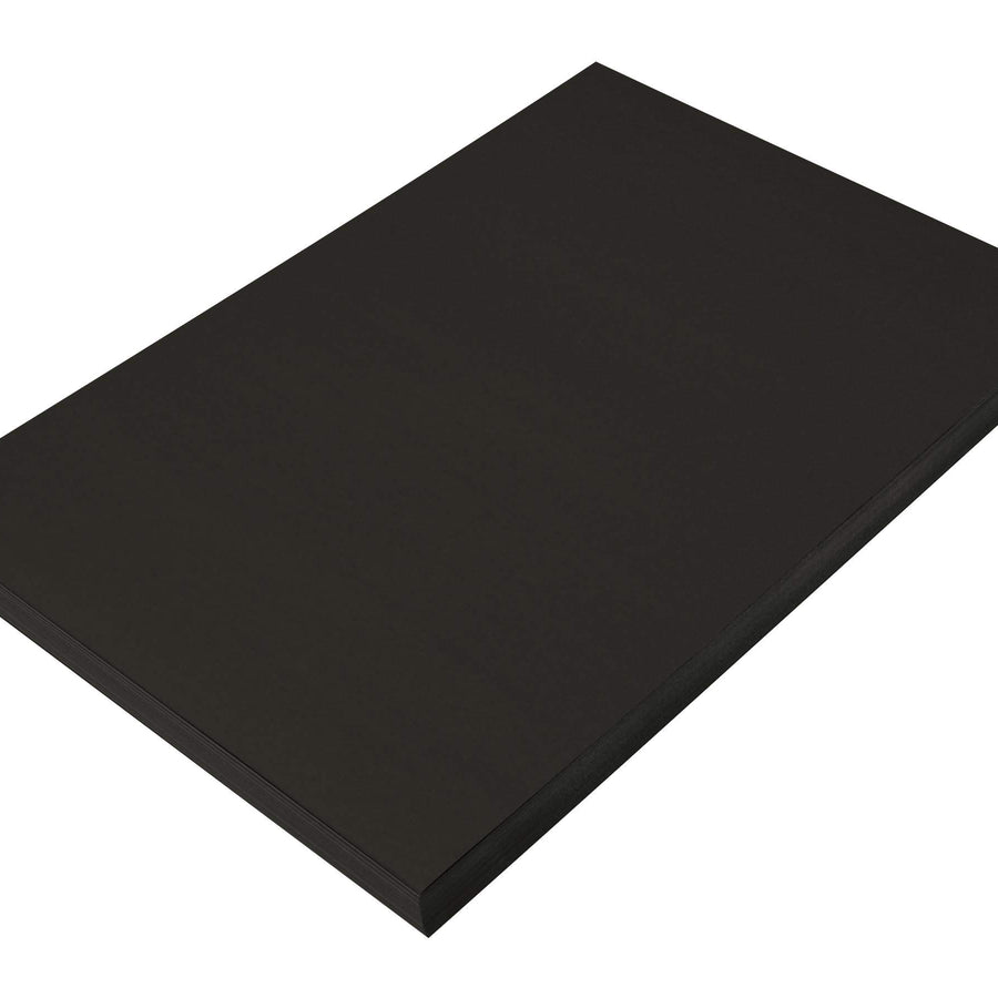 SunWorks Construction Paper, Black, 12" x 18", 100 Sheets