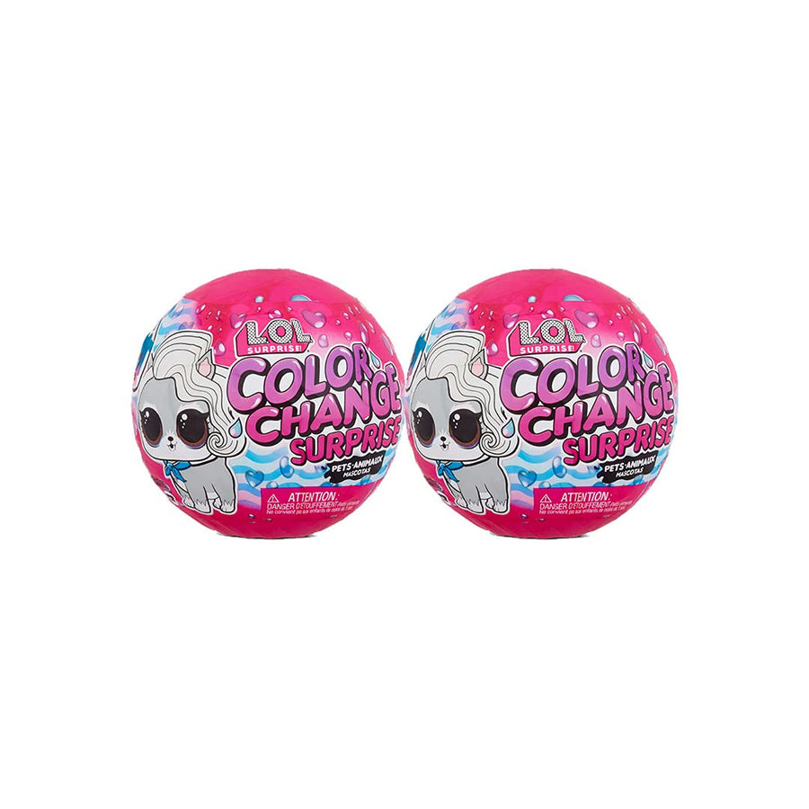LOL Surprise Color Change Pets 2 Pack Exclusive with 6 Surprises Including Outfit, Accessories, Color Change Ball- Collectible Doll Toy, Gift for Kids, Toys for Girls Boys Ages 4 5 6 7+ Years Old