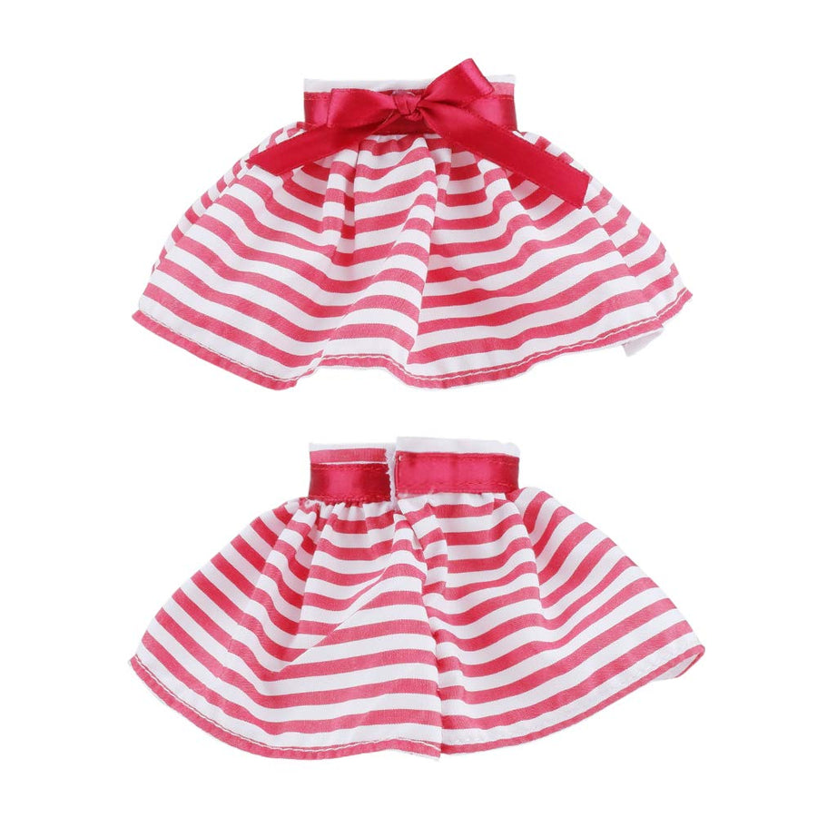 E-TING 3 Pcs Santa Couture Clothing Dress for elf (White Skirt + Green Polka Dot Skirt + Red-White Striped Skirt)