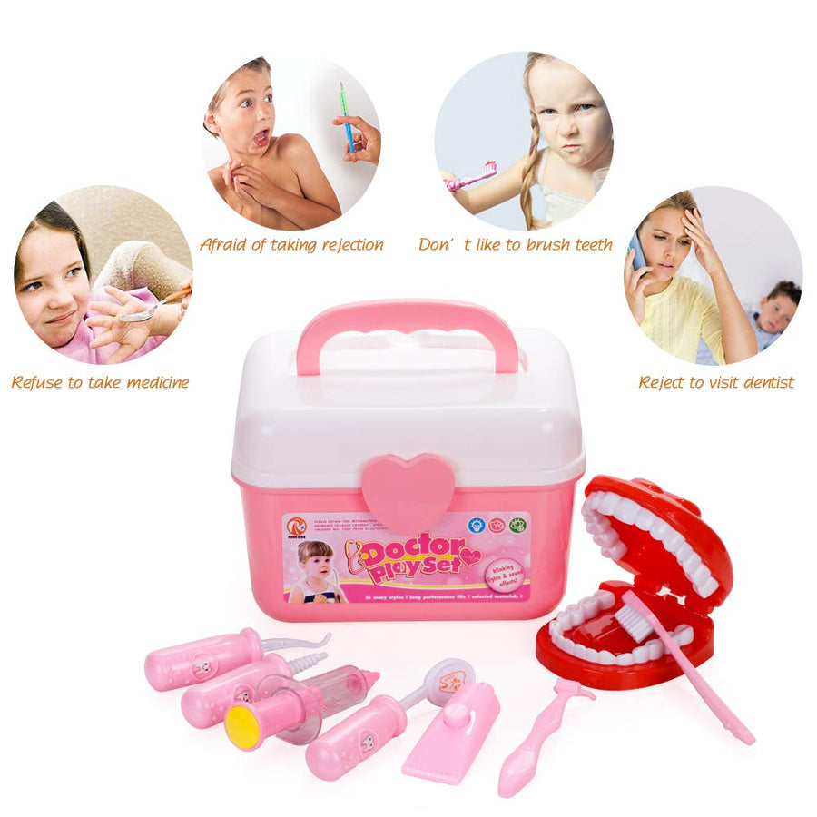 Gifts2U Toy Doctor Kit, 37 Piece Kids Pretend Play Toys Dentist Medical Role Play Educational Toy Doctor Playset for Girls Ages 3-6
