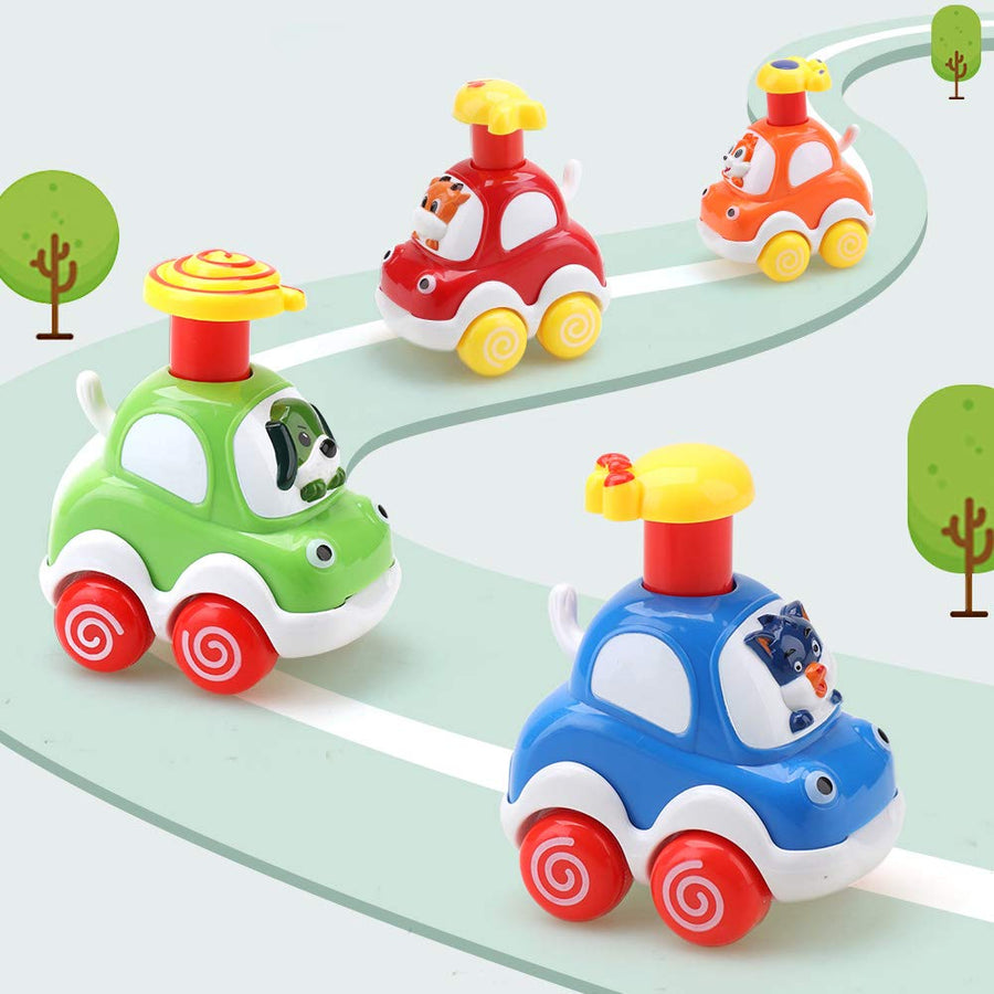 Baby Toy Cars for 1 Year Old Toddler Cartoon Wind up Cars for 2 Year Old Boys Birthday Gift Toys Age 1