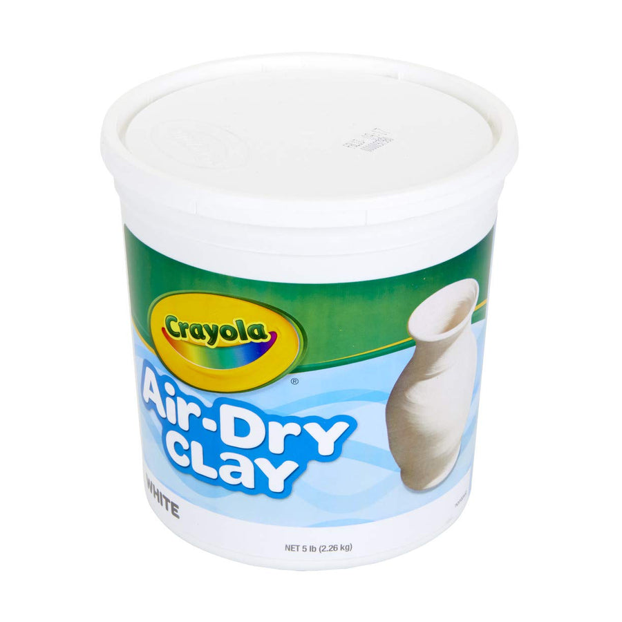 Crayola Air Dry Clay, Natural White Modeling Clay, 5 Lb Bucket
