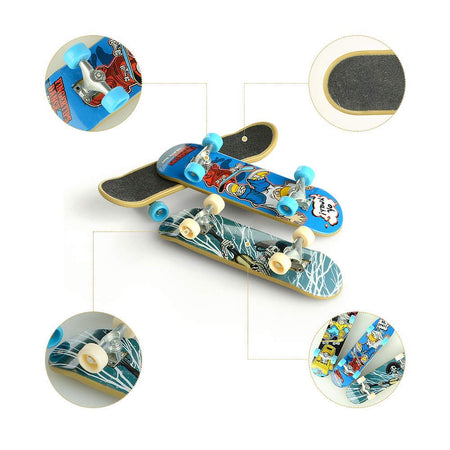 Finger Skateboards for Kids Set of 12, HOMETALL Mini Skateboard Fingerboards 12 Pieces Finger Toys Pack, Gifts for Kids Children Finger Skater
