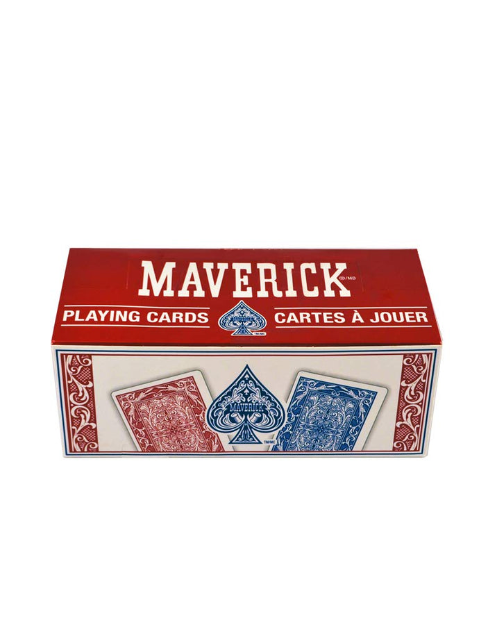 Maverick Standard Playing Cards 12 Pack, Poker Size Standard Index, 12 Decks of Cards (6 Blue and 6 Red), Blackjack, Euchre, Canasta, Pinochle Card Game