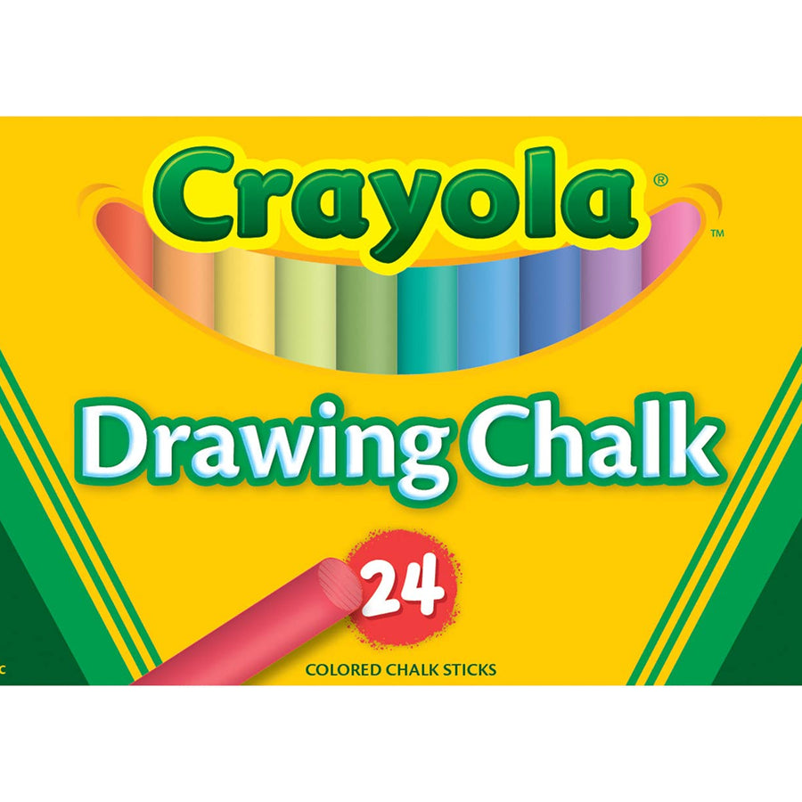 Crayola Drawing Chalk Sticks, Assorted Colors, Box Of 24