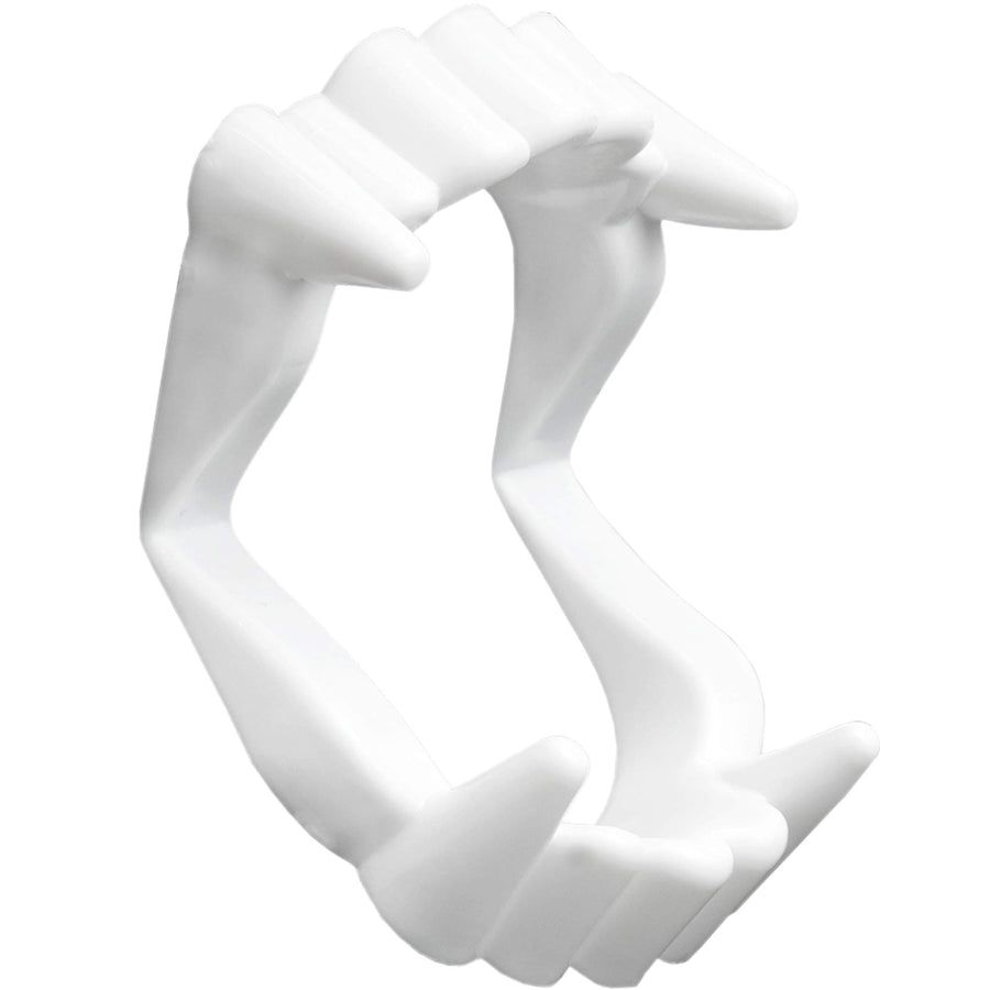 Skeleteen White Sharp Vampire Fangs - Dracula Monster Teeth for Party Favors and Supplies - 12 Pack