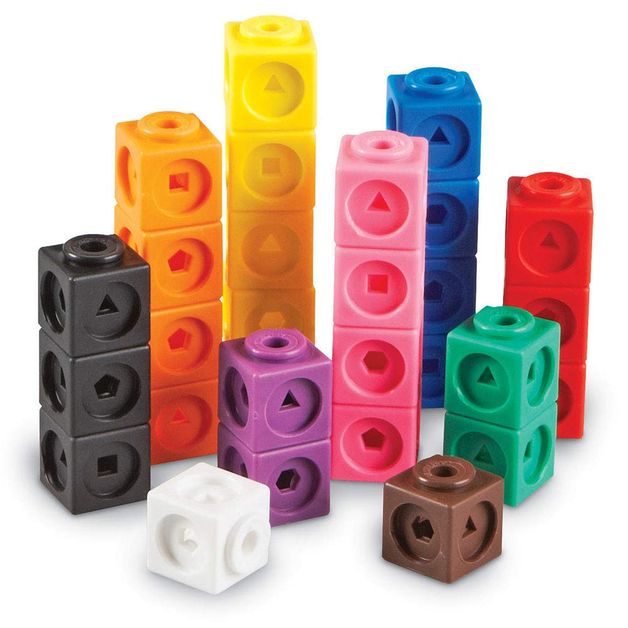 MathLink Cubes, Back to School Activities, Homeschool, Classroom Games for Teachers, Educational Counting Toy, Math Cubes, Linking Cubes, Early Math Skills, Math Manipulatives, Set of 100 Cubes, STEM toys