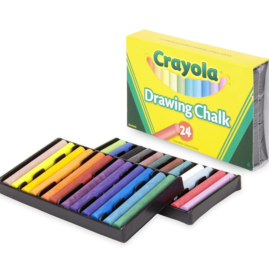 Crayola Drawing Chalk Sticks, Assorted Colors, Box Of 24