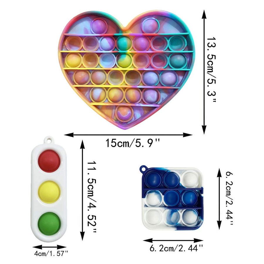 35 Pack Sensory Fidget Packs Push pop pop Autism Special Dimple Sensory Toys Sets for Kids Adults, Stress Relief and Anti-Anxiety Toys Assortment