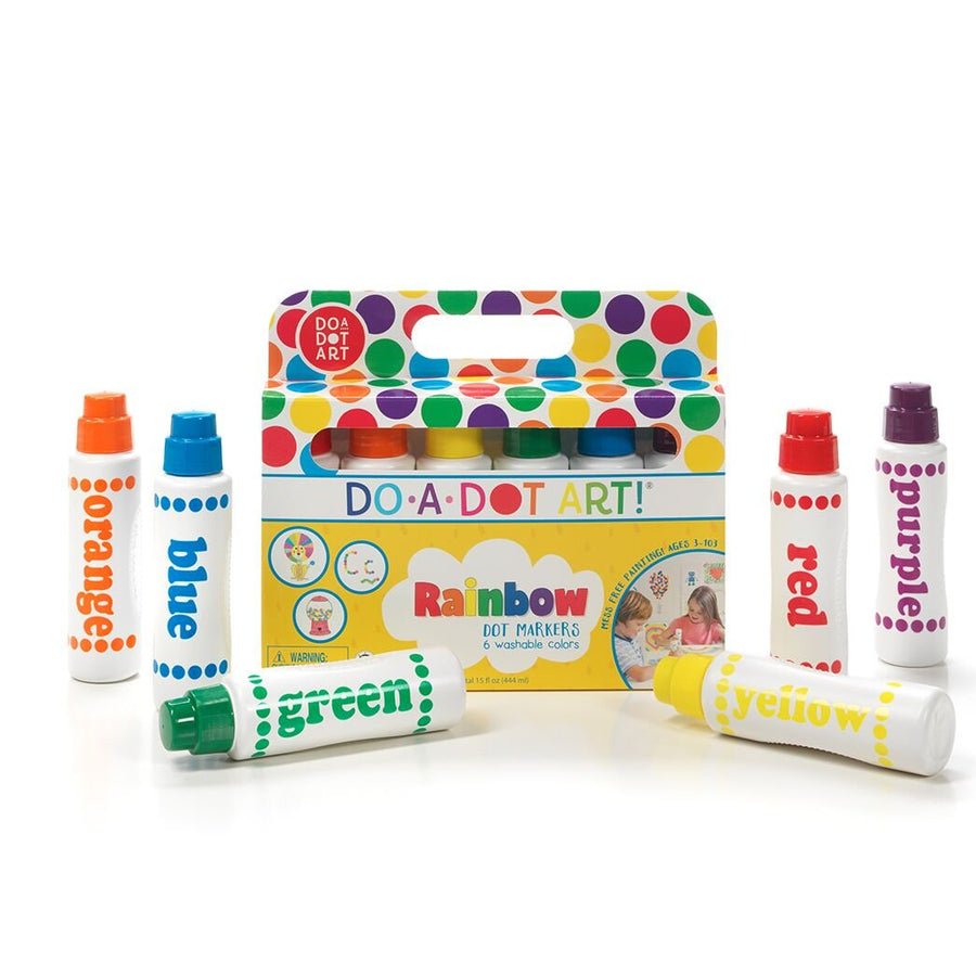 Do A Dot Art! Markers 6-Pack Rainbow Washable Paint Markers, The Original Dot Marker
