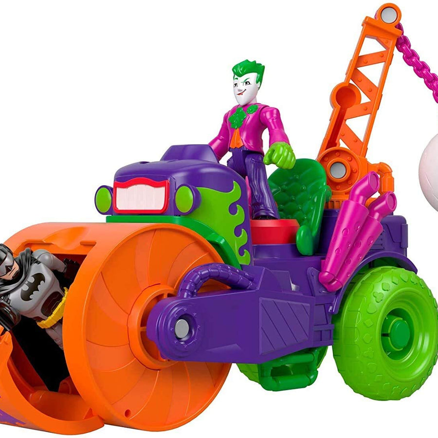 Fisher-Price Imaginext DC Super Friends The Joker Steamroller, Figure and Vehicle Set for Preschool Kids Ages 3 Years & up