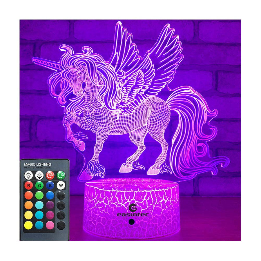 Easuntec Unicorn Gifts Night Lights for Kids with Remote & Smart Touch 7 Colors + 16 Colors Changing Dimmable Unicorn Toys 1 2 3 4 5 6 7 8 Year Old Girl Gifts (Unicorn 16WT)