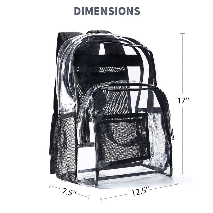 Vorspack Clear Backpack Heavy Duty PVC Transparent Backpack