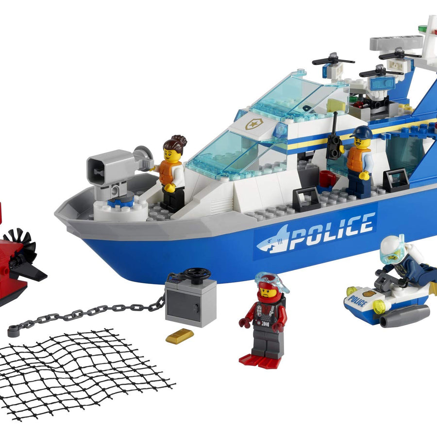 LEGO City Police Patrol Boat 60277 Building Kit; Cool Police Toy for Kids, New 2021 (276 Pieces)