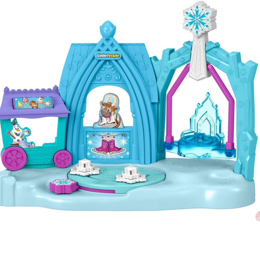Disney Frozen Arendelle Winter Wonderland by Little People, ice skating playset with Anna and Elsa figures for toddlers and preschool kids