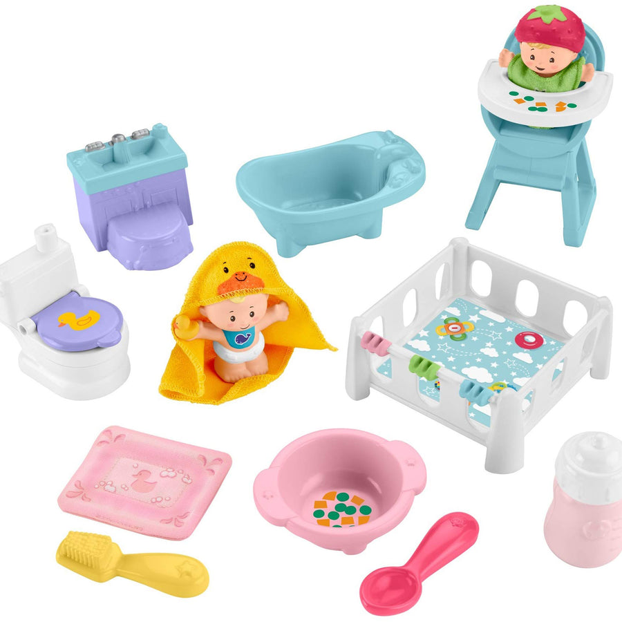 Fisher-Price Little People Babies Love & Care Gift Set, Figure and Accessories Set for Toddlers and Preschool Kids Ages 1 ½ 5 Years