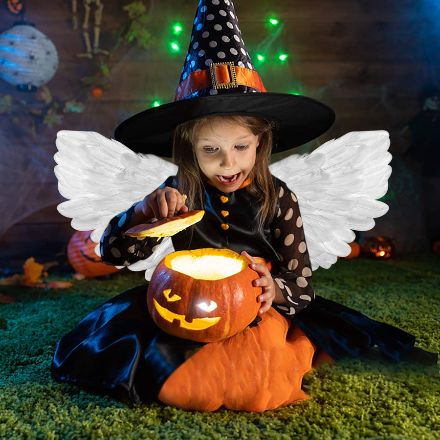 Angel Wings and Halo Adult White Angel Wings for Kids for Adult Children Feather Angel Wing for Women