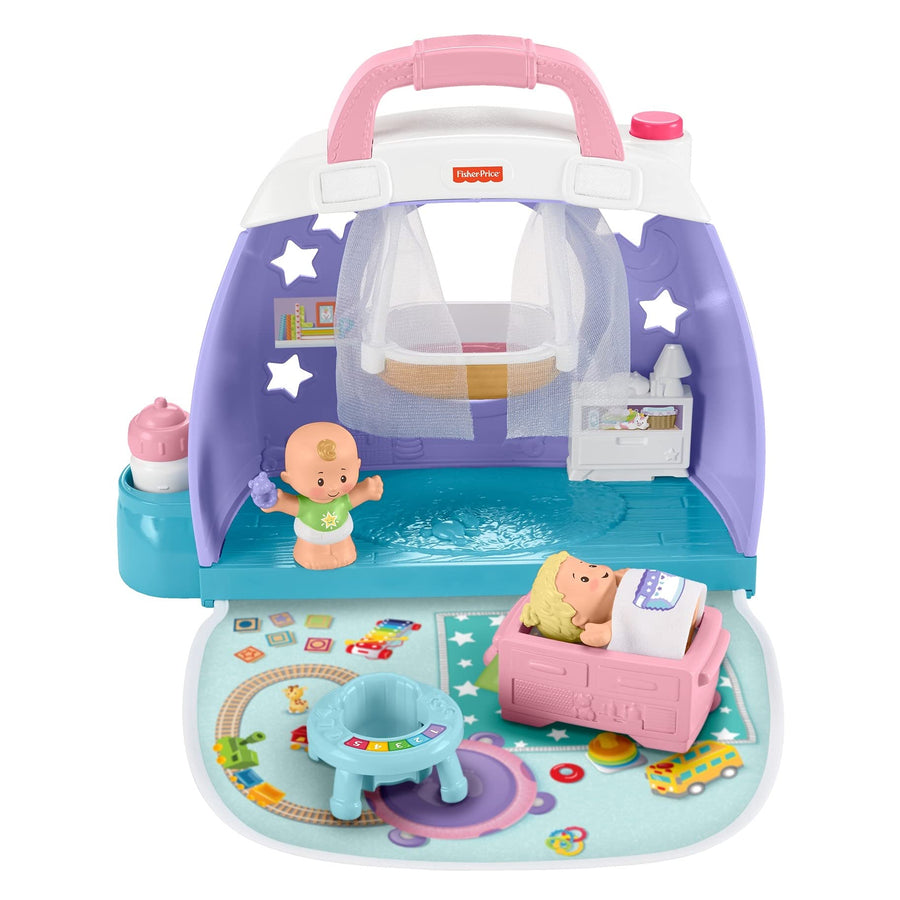 Fisher-Price Little People Cuddle & Play Nursery, Portable Nursery Play Set for Toddlers and Preschool Kids Up to Age 5