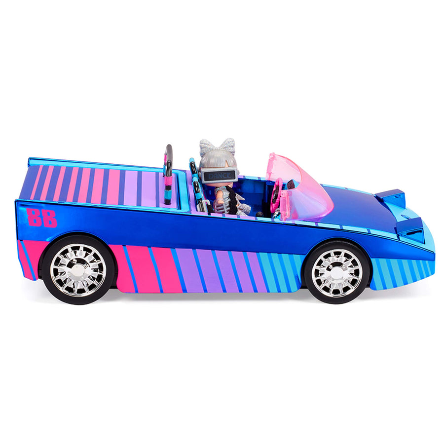 LOL Surprise Dance Machine Car with Exclusive Doll, Surprise Pool and Dance Floor, Multicolor and Magic Blacklight, for Kids