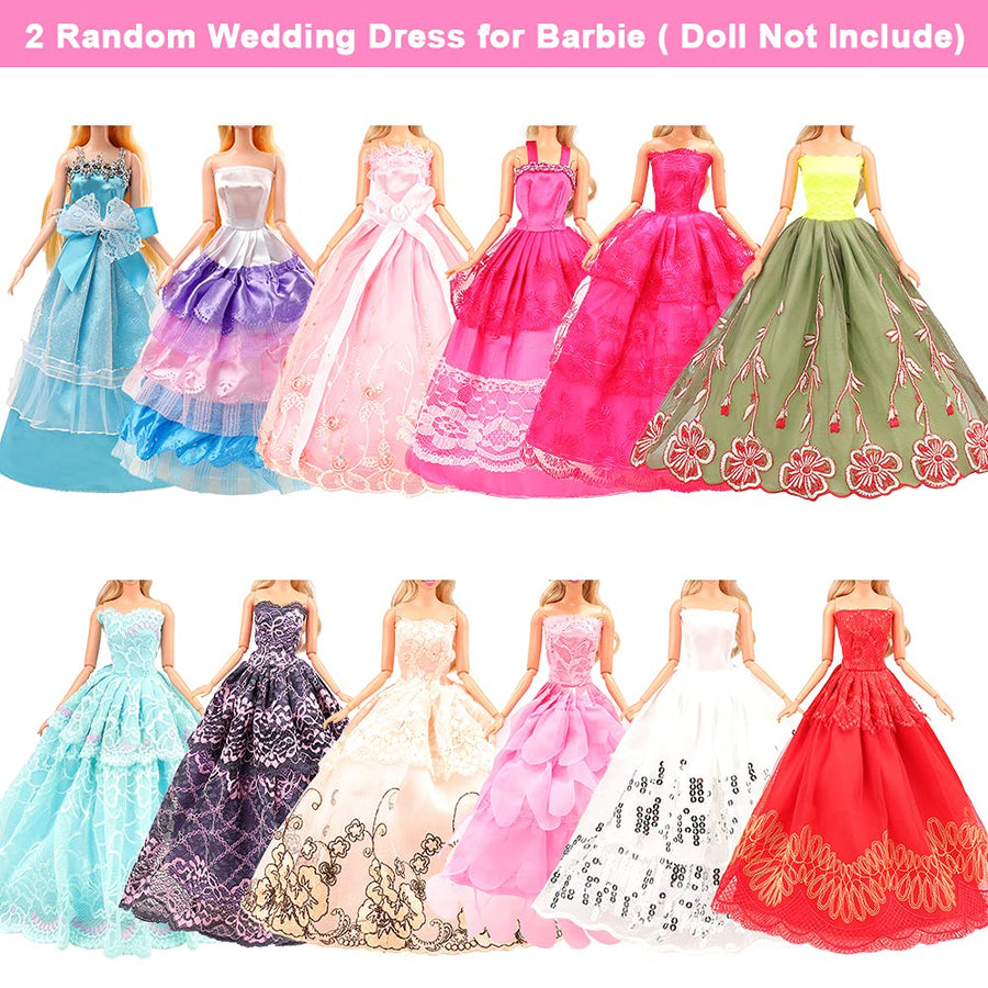 BM 22 Pack Doll Clothes and Accessories 4 PCS Fashion Dresses 2 Tops and Pants Outfits 2 PCS Party Dresses 4 Sets Swimsuits Bikini and 10 pcs Shoes for 11.5 inch Doll