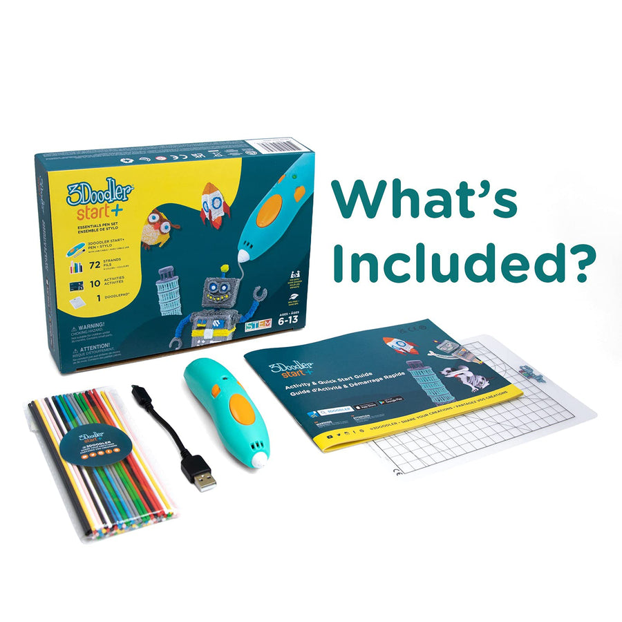 3Doodler Start+ Essentials (2021) 3D Pen Set for Kids, Easy to Use, Learn from Home Art Activity Set, Educational STEM Toy for Boys & Girls Ages 6+
