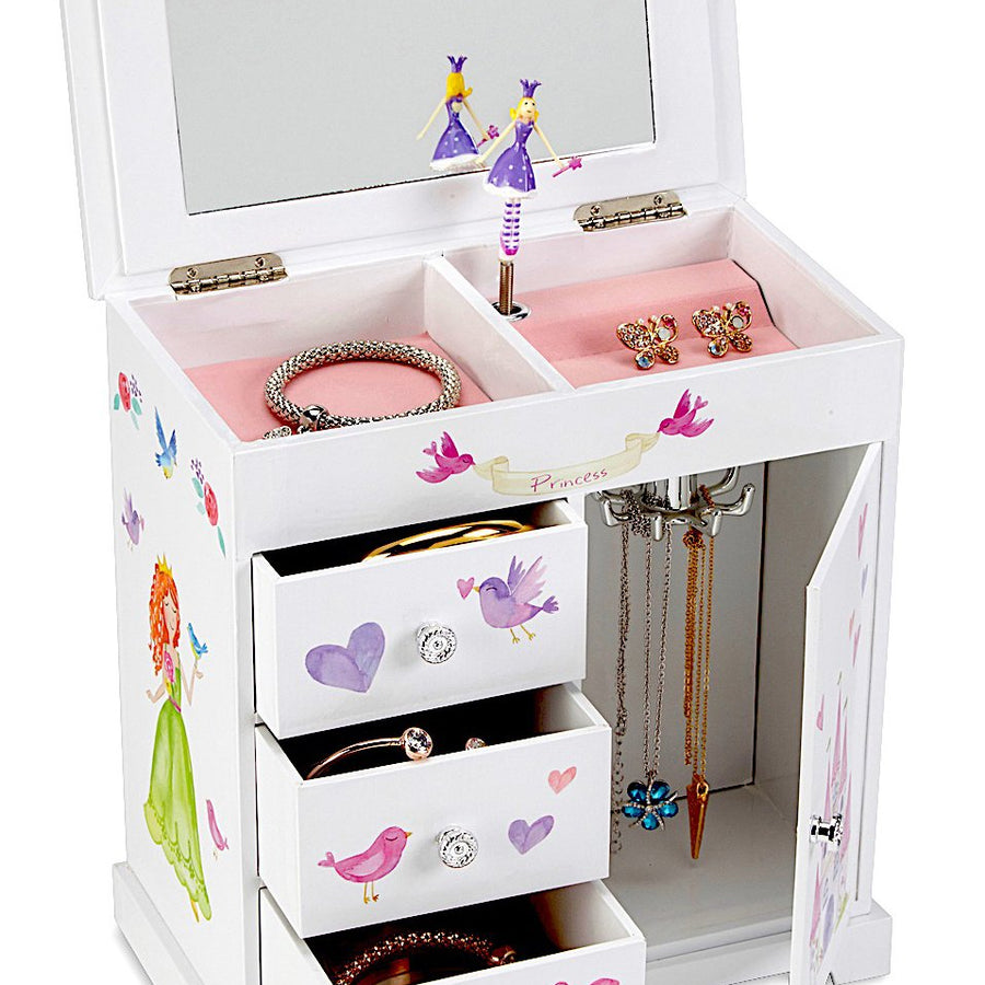 Jewelkeeper Unicorn Musical Jewelry Box with 3 Pullout Drawers, Fairy Princess and Castle Design, Dance of The Sugar Plum Fairy Tune