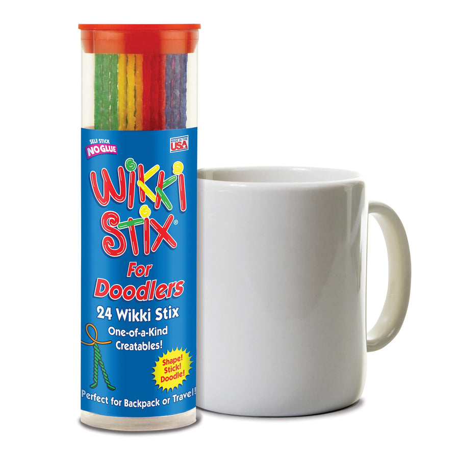 Sensory Fidget Toy, Arts and Crafts for Kids, Non-Toxic, Waxed Yarn, 6 inch, Reusable Molding and Sculpting Sticks, American Made by Wikki Stix, Assorted Colors, 24 Pack,Multi.