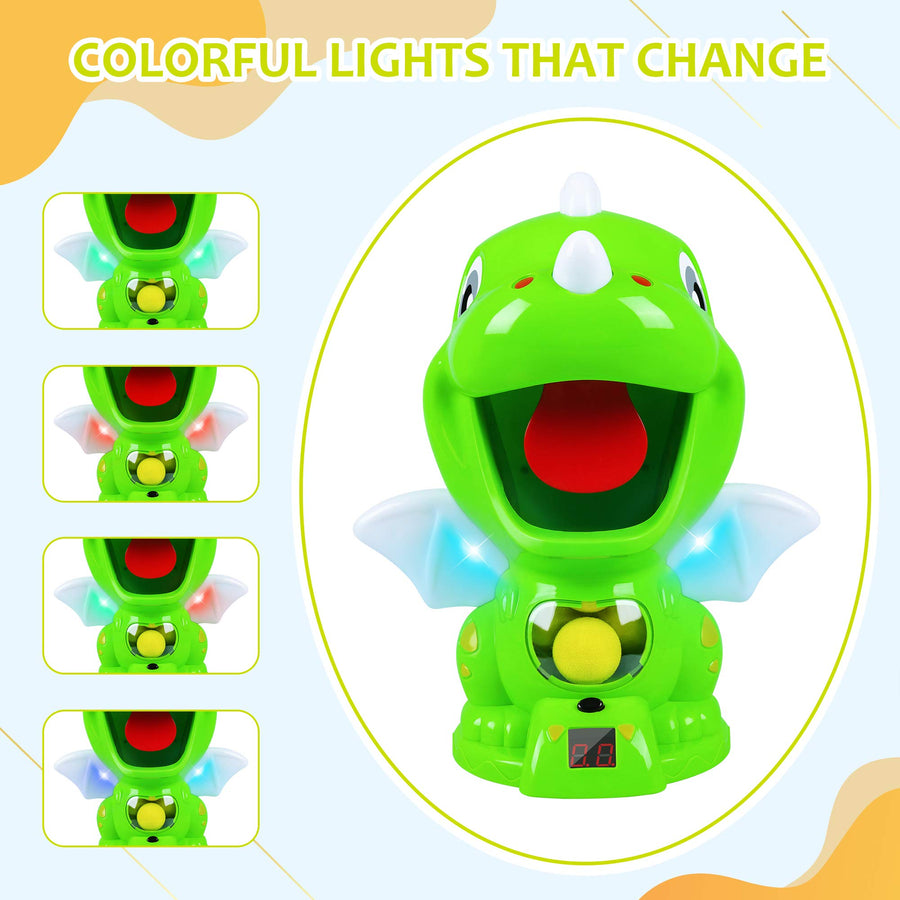 Dinosaur Toys Shooting Target Toy Gun for Kids-Air Pump Shooting Game with 36 Foam Balls,Electronic Target Practice Party Toys with Score Record,Sound and LED,Gifts for 5 6 7 8 9 Years Old Boys Girls