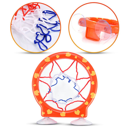 BRITENWAY Fun Basketball Hoop & Balls Playset for Little Boys & Girls | Bathtub Shooting Game for Kids & Toddlers | Suctions Cups That Stick to Any Flat Surface + 3 Balls Included