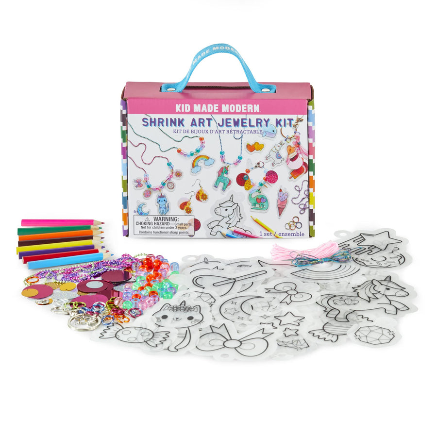 Jewelry Making Kit for Kids - Kid Made Modern Shrink Art Jewelry Kit - Jewelry Craft Kit for Kids