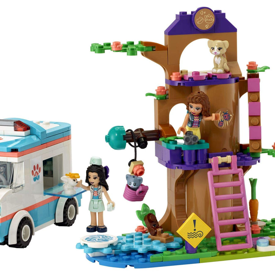 LEGO Friends Vet Clinic Ambulance 41445 Building Kit; Collectible Toy with Ambulance, Rabbit and Kitten Toys, Children’s Vet Kit and Olivia and Emma Mini-Dolls, New 2021 (304 Pieces)