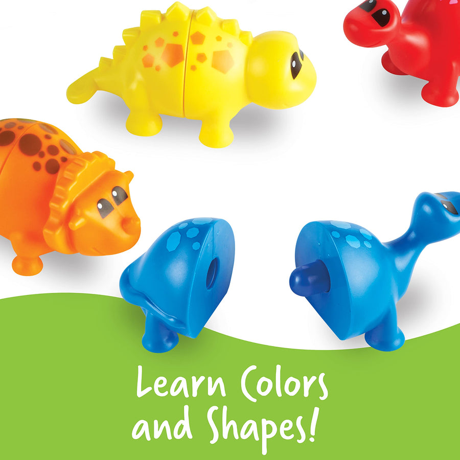 Learning Resources Snap-n-Learn Matching Dinos, Fine Motor, Counting & Sorting Toy, Shape Sorting, 18 Pieces, Dinosaurs Toys , Ages 18+ months