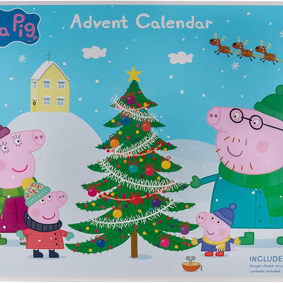 2021 Peppa Pig Holiday Advent Calendar for Kids, 24-Pieces - Includes Family Character Figures & Accessories from The World of Peppa Pig - Toy Christmas Gift for Boys & Girls - Ages 2+